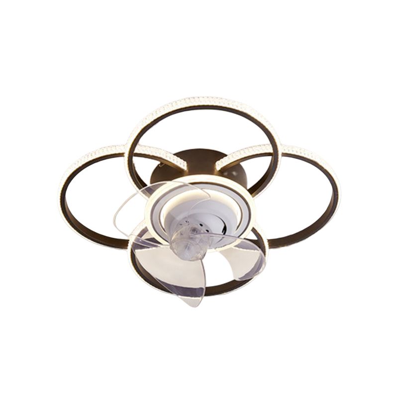 Metal Round Shape Ceiling Fans Light Modern Style 5-Lights Ceiling Fan Light