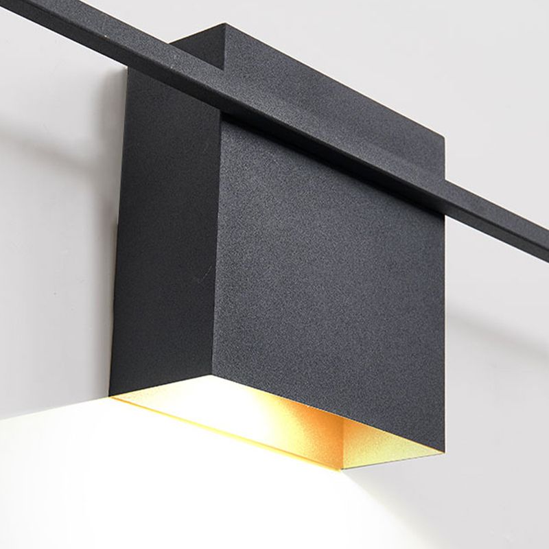 Nordic Style Metal Wall Light Cube LED Wall Washer in Black for Living Room