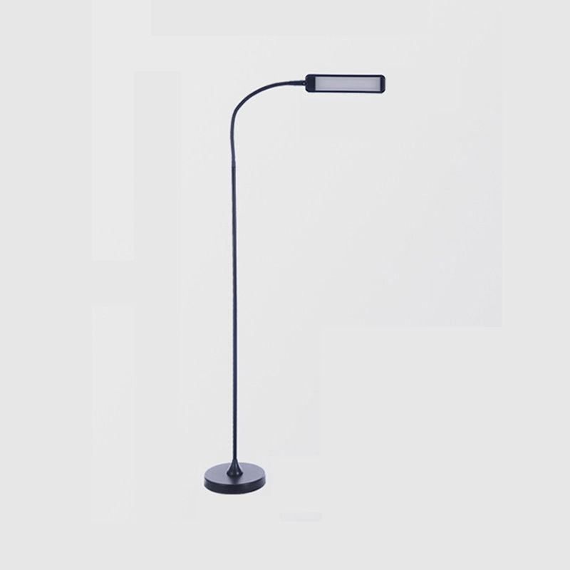 Lampada da pavimento rettangolare in stile contemporaneo in metallo 1 illuminazione a pavimento