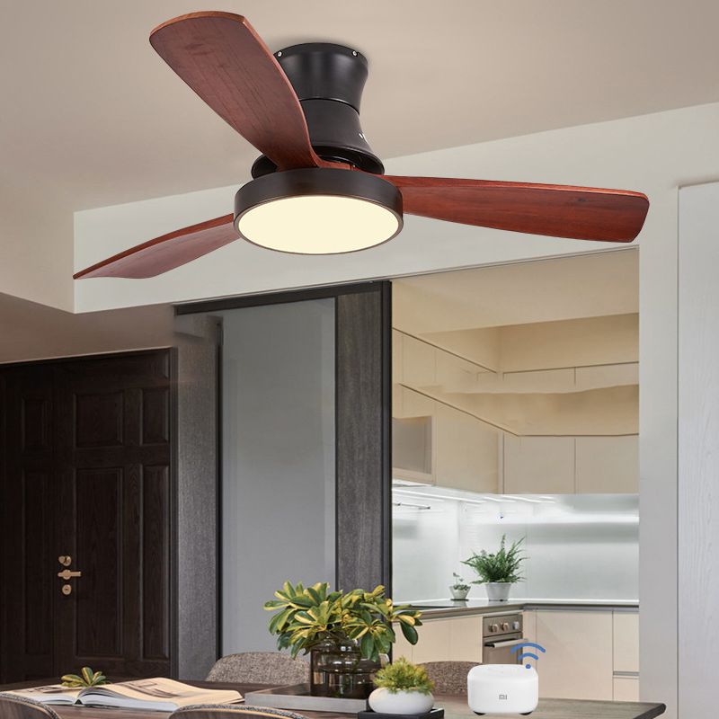 Modern LED Ceiling Fan Light Fixture Minimalism Ceiling Flush Mount for Kids' Room