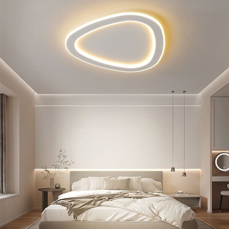 White Conical LED Ceiling Light in Modern Creative Style Acrylic Flush Mount for Bedroom