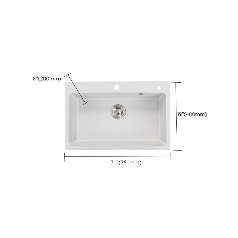 Modern Kitchen Sink Quartz with Accessories and Faucet Drop-In Workstation Sink