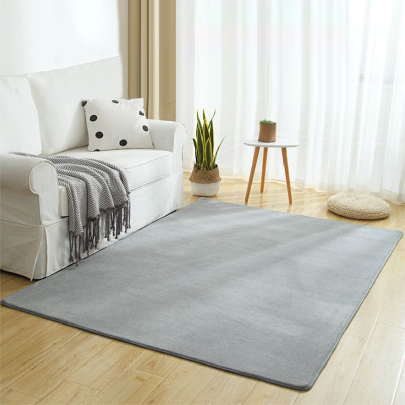 Grauer Wohnzimmer Teppich lässig Pure Color Area Teppich Polyester Anti-Split-Teppich