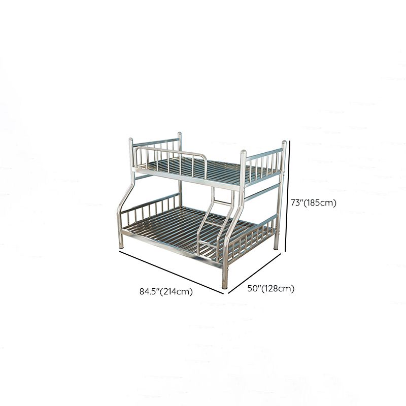 Contemporary Steel Bunk Bed with Guardrail No Theme Bunk Bed