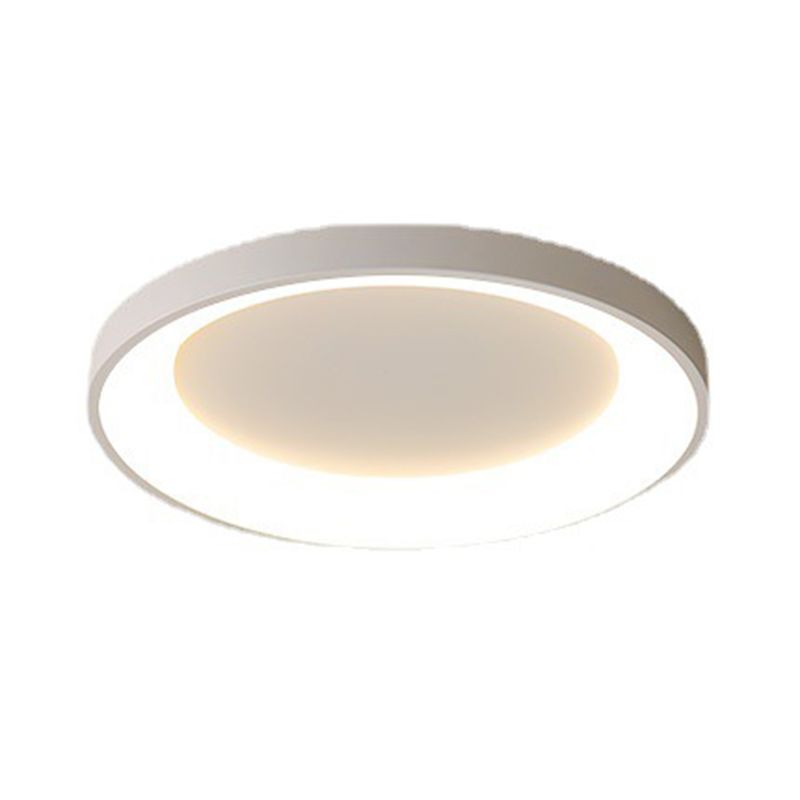 Modernism Metallic White Ceiling Light LED Flush Mount Lighting for Hallway