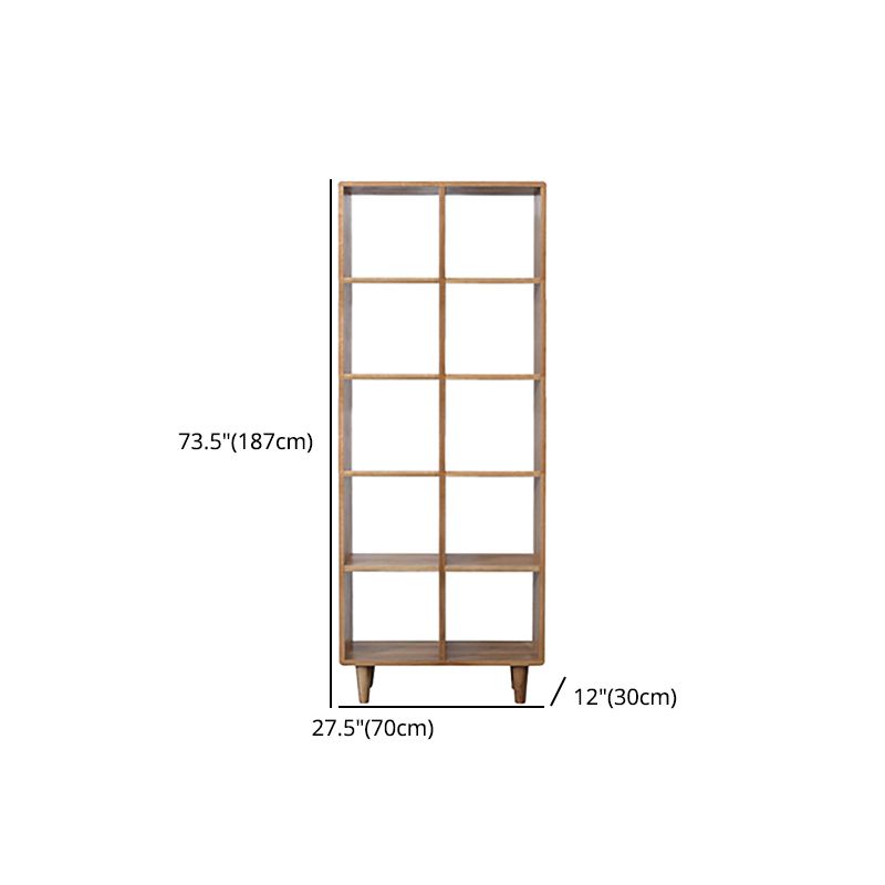 Natural Scandinavian Etagere Bookshelf White Oak Open Bookcase