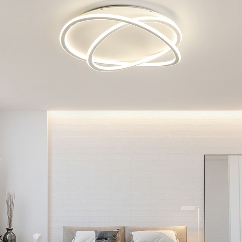 Strip Shape Ceiling Light White LED Ceiling Mount Light with Silica Gel Shade for Bedroom