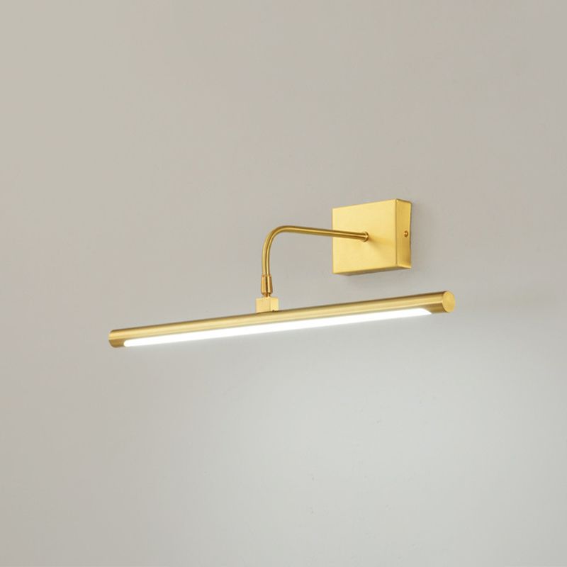 Modern Luxury Style Linear Wall Mounted Vanity Lights Copper Wall Lighting Ideas for Bathroom