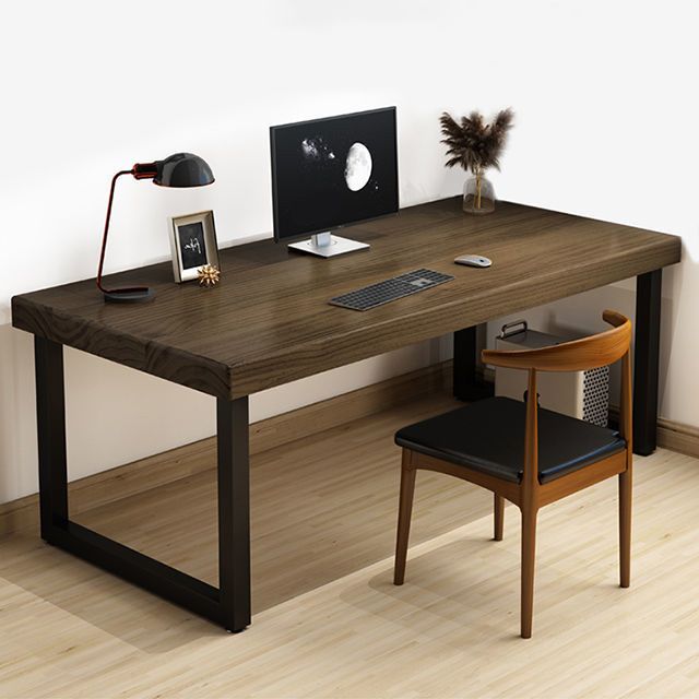 Modern Rectangle Wooden Office Desk Sled Base Task Desk for Office