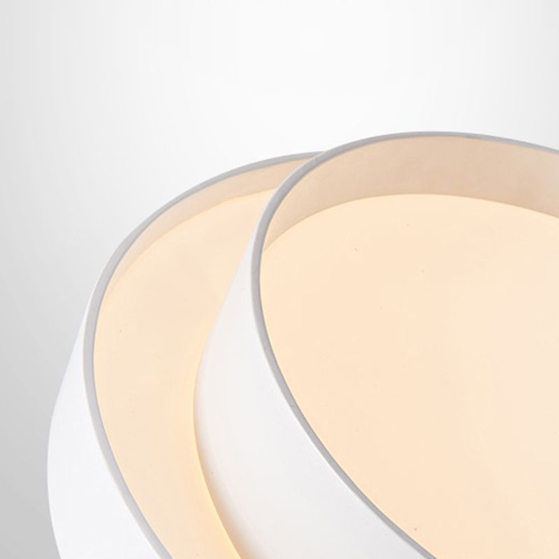 Acryl Witte LED Flush Mount in Moderne Creatieve Stijl Smeedijzeren Circulaire Plafond Fixture