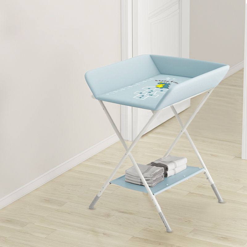 Modern Folding Baby Changing Table Metal Flat Top Changing Table