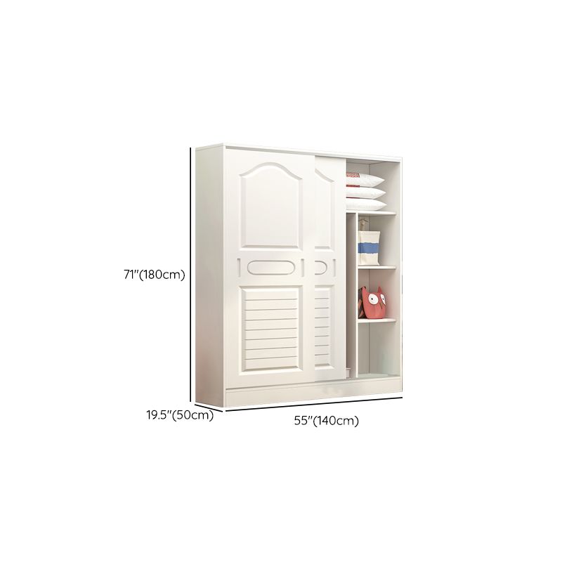 Contemporary Style Wardrobe Armoire Wood Wardrobe Closet With Door