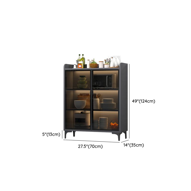 Contemporary Dining Server Engineered Wood 2 Doors Server without Light