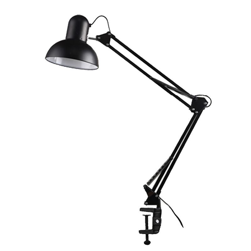 Iron Bowl Shade Clamp-on Task Lamp Macaron 1-Bulb Adjustable Table Light