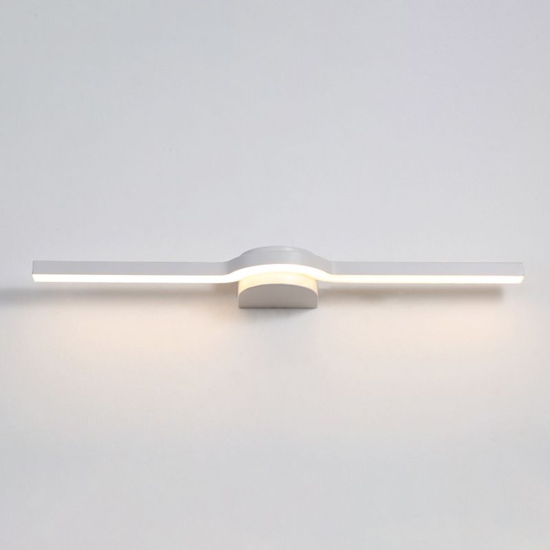 Metal Linear Shape Wall Light Modern 1-Light Mirror Mounted Light Fixture