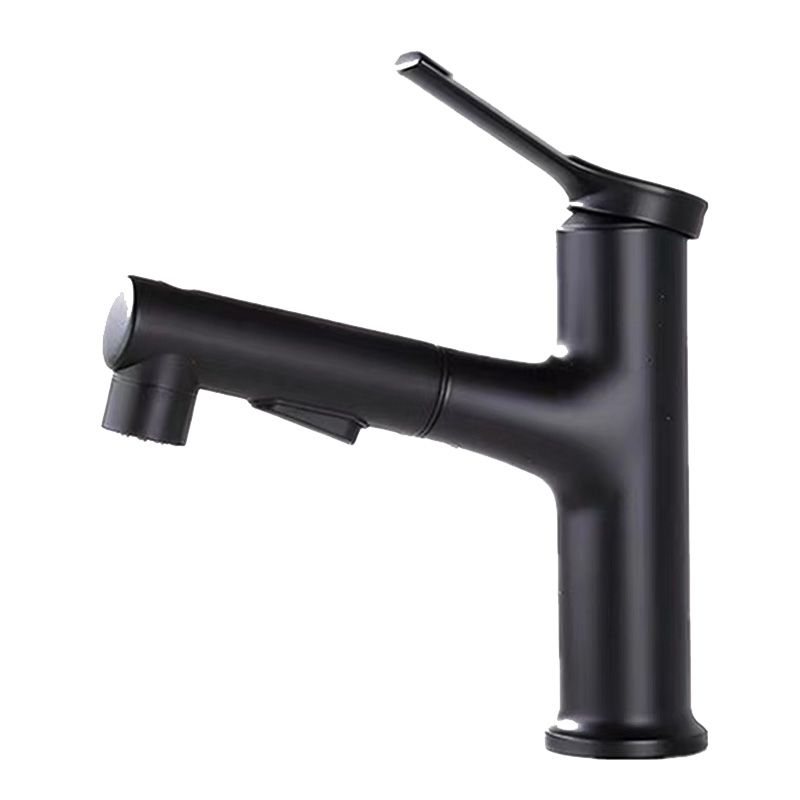 Contemporary Sink Faucet Plian Low Arc Centerset Bathroom Faucet