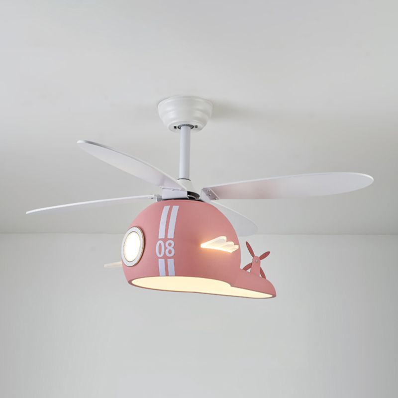 Nordic Style Ceiling Fan Lamp Helicopter Shape Ceiling Fan Light for Children Room