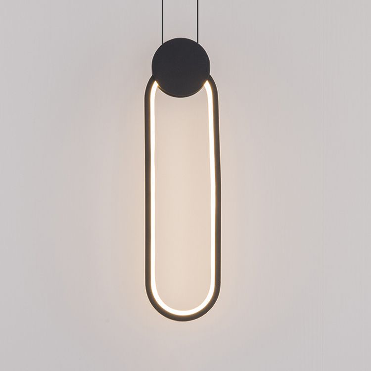 Géométrie Forme Pendant Light Métal contemporain 1 Éclairage pendentif clair en noir