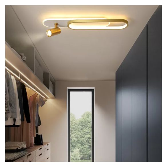 Acryl ovaal LED Semi Flush Mount in moderne beknopte stijl metalen plafondlicht voor gang