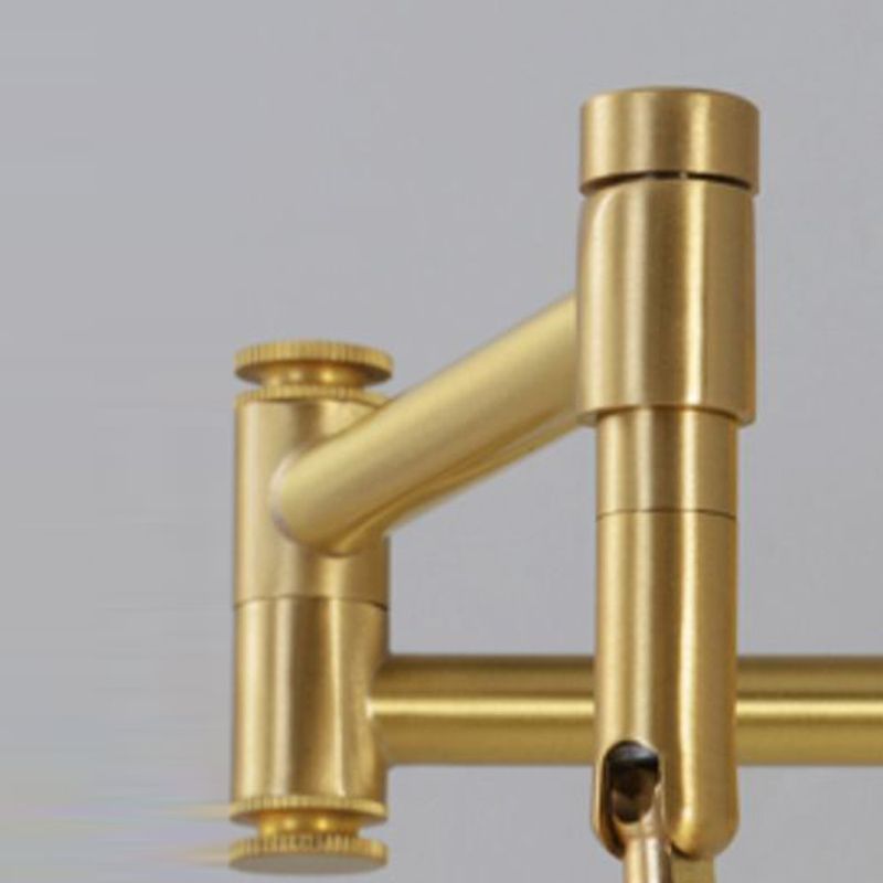 Modern Brass Vanity Light Strip Gold Swing Arm Mirror Light for Bathroom