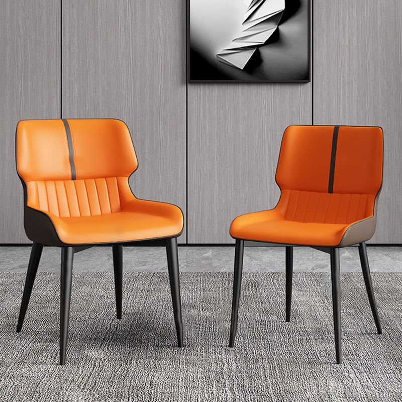 Modern Design Faux Leather Dining Chairs Wingback Parsons Chair