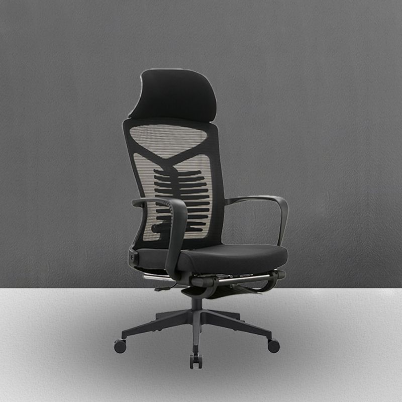 High Back Office Chair Contemporary Adjustable Lumbar Support Desk Chair