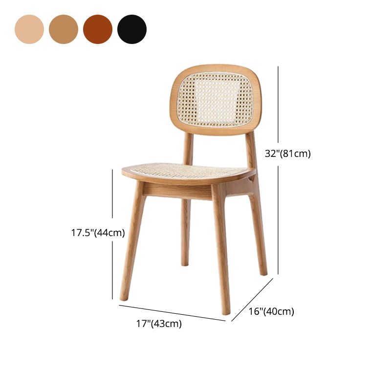 Modern Style Wood Chair Open Back Dining Side Chair for Dining Room 17"x15.7"x32"