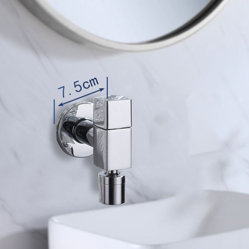 Contemporary Wall Mounted Bathroom Faucet Knob Handle Solid Brass Circular Faucet