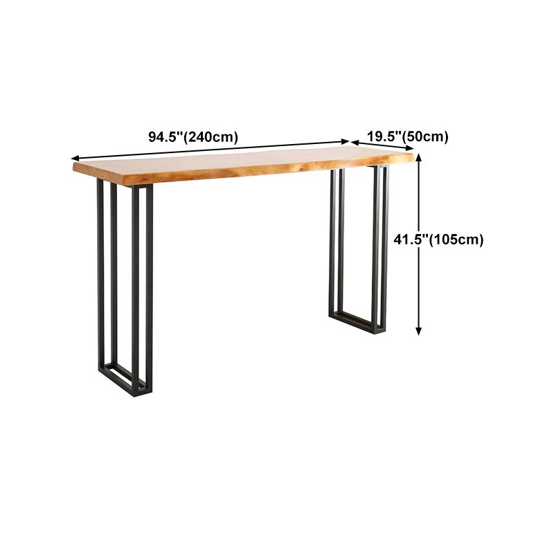 Contemporary Rectangle Bar Counter Table Wooden Dining Table for Kitchen