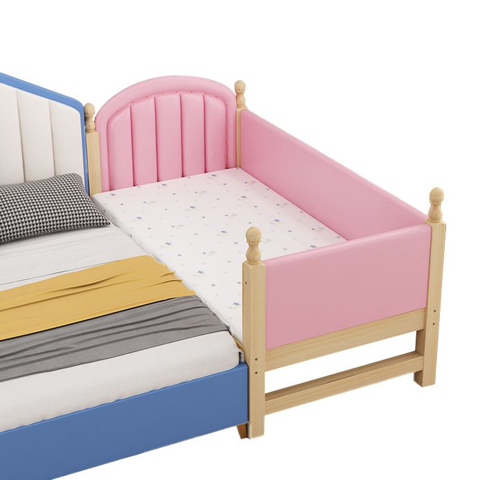 Solid Wood Frame Nursery Bed with Guardrails and Mattress Baby Crib