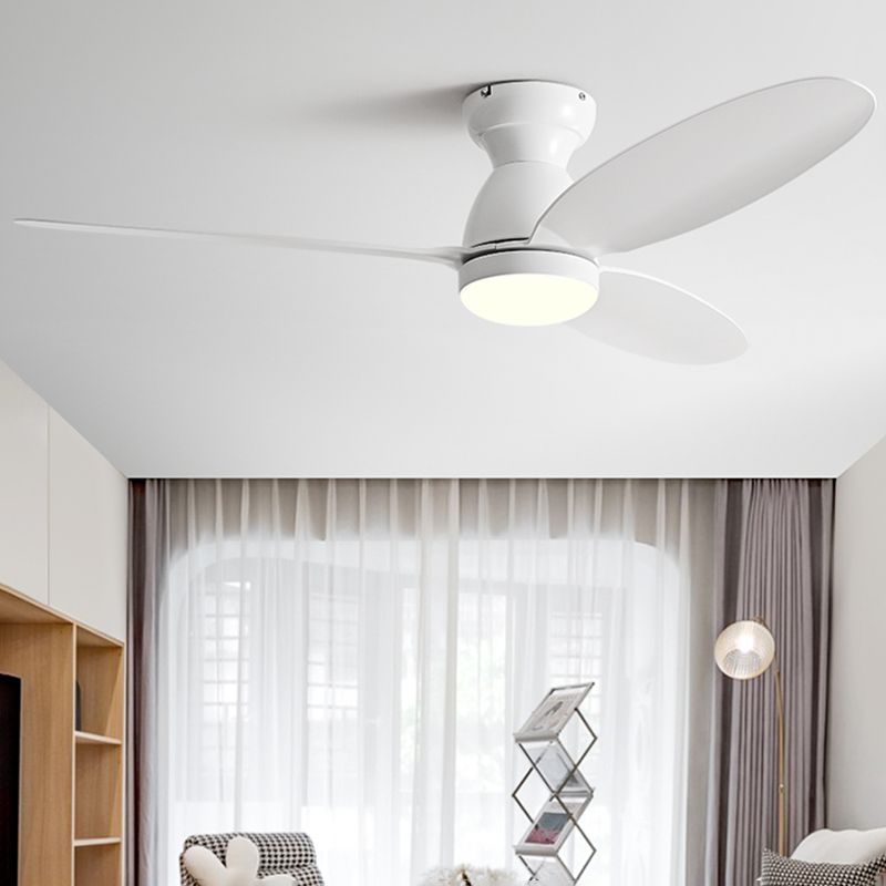 Nordic Style LED Ceiling Fan 3-Blade Fan Lighting for Dining Room