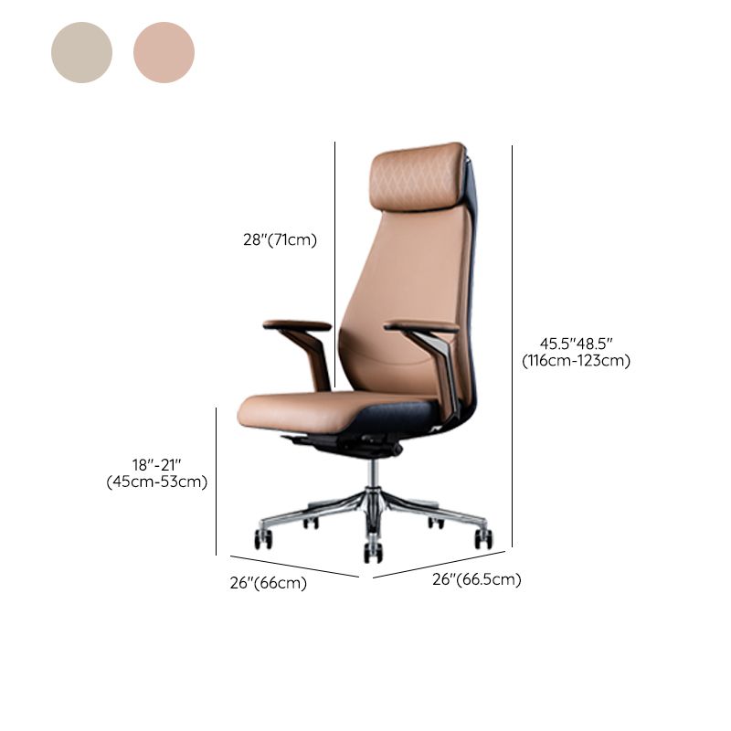 Contemporary Swivel Executive Chair Padded Arms Managers Chair for Office