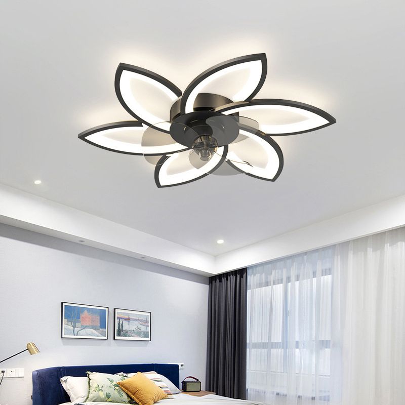 Metal Geometric Fan Ceiling Lighting Modern Style Multi-Light Flush Mount Lamp