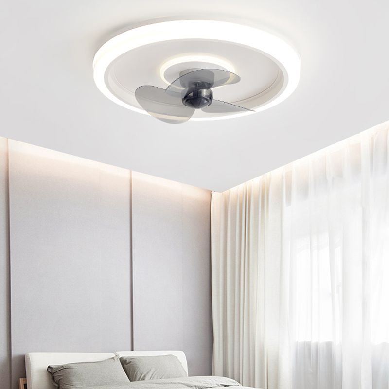 Luce ventilatore a soffitto in stile moderno metallo 1 illuminazione ventilatore a soffitto leggero per sala da pranzo