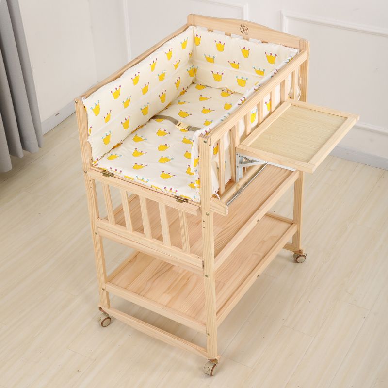 Modern Wooden Changing Table Safety Rails Changing Table with Shelf