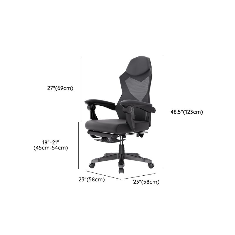 Modern Office Chair Adjustable Seat Height No Distressing Ergonomic Chair with Wheels