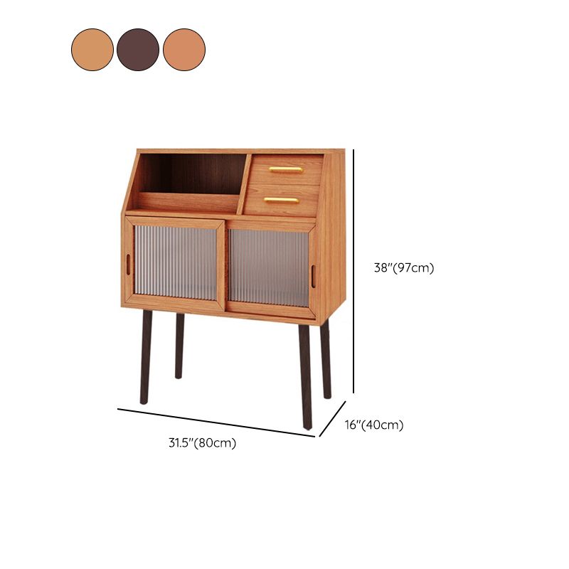 Modern Style 2 Drawers Sideboard Solid Wood Server for Dining Room