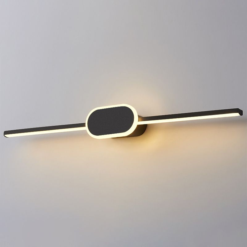 Linear Vanity Wall Light Fixtures Modern Minimalist Style Metal Single Vanity Light