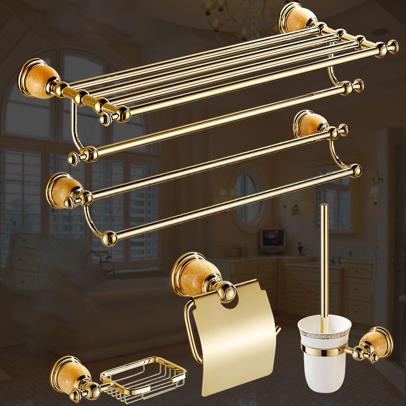 Polished Gold Bathroom Set Metal Bathroom Accessories Hardware Set
