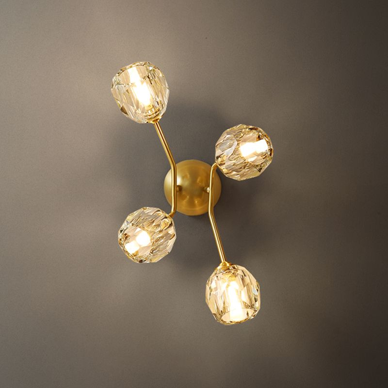 Modern Globe Sconce Light Fixtures Metal Wall Lighting Ideas for Living Room