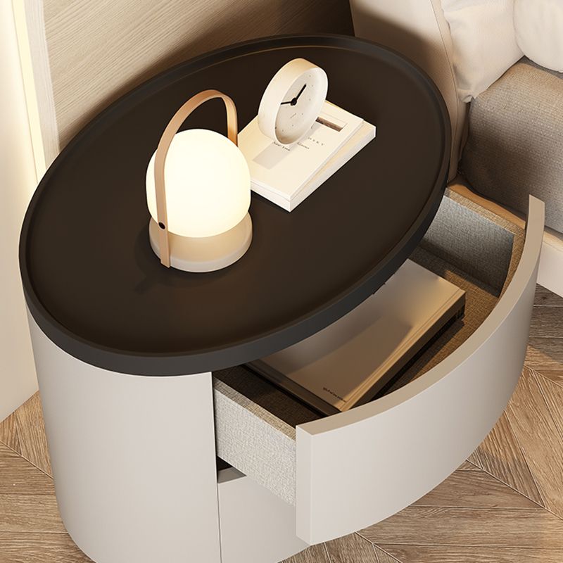 Modern Bed Nightstand Faux Wood Accent Table Nightstand for Bedroom