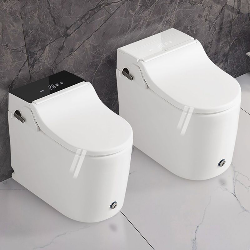 Elongated All-In-One Bidet Floor Mount Bidet without Water Pressure Control