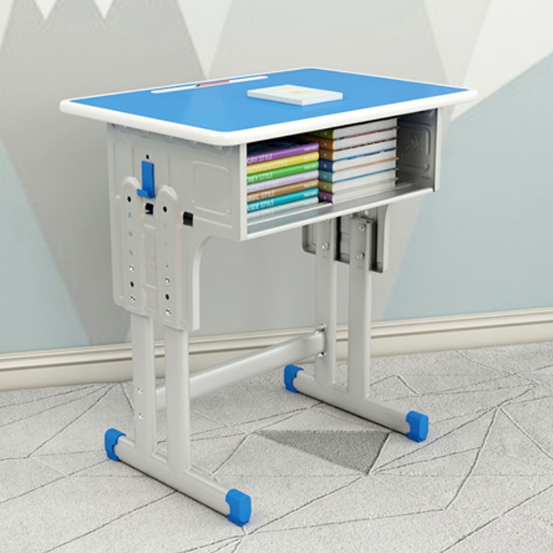 Adjustable Study Desk Engineered Wood Writing Desk with Storage