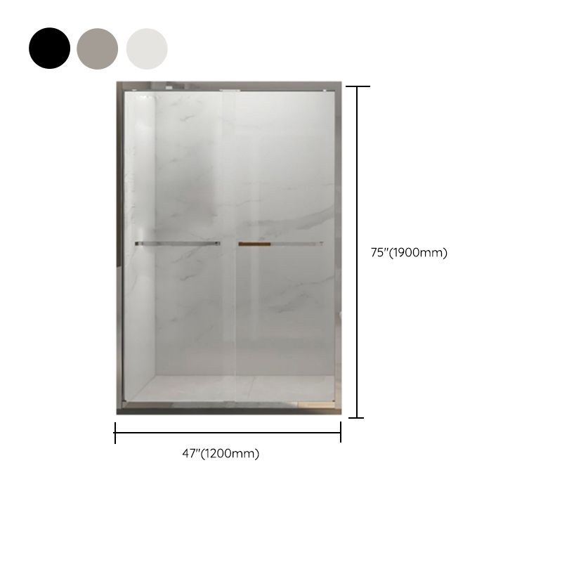 Modern Double Sliding Shower Door Frame Clear Metal Shower Bath Door