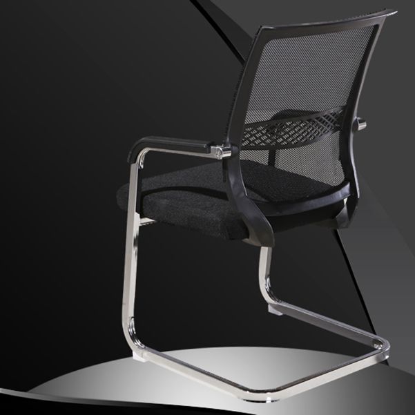 Steel No Wheels Conference Chair Modern Lumbar Support Conference Chair