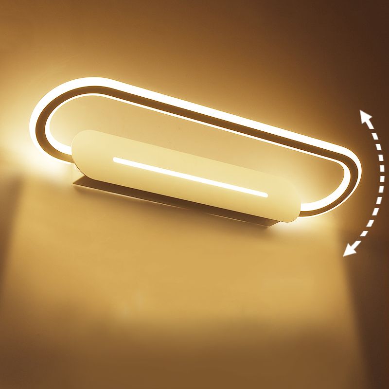 Loop Shaped Bathroom Vanity Sconce Metallic Minimalist LED Wall Mount Light Fixture