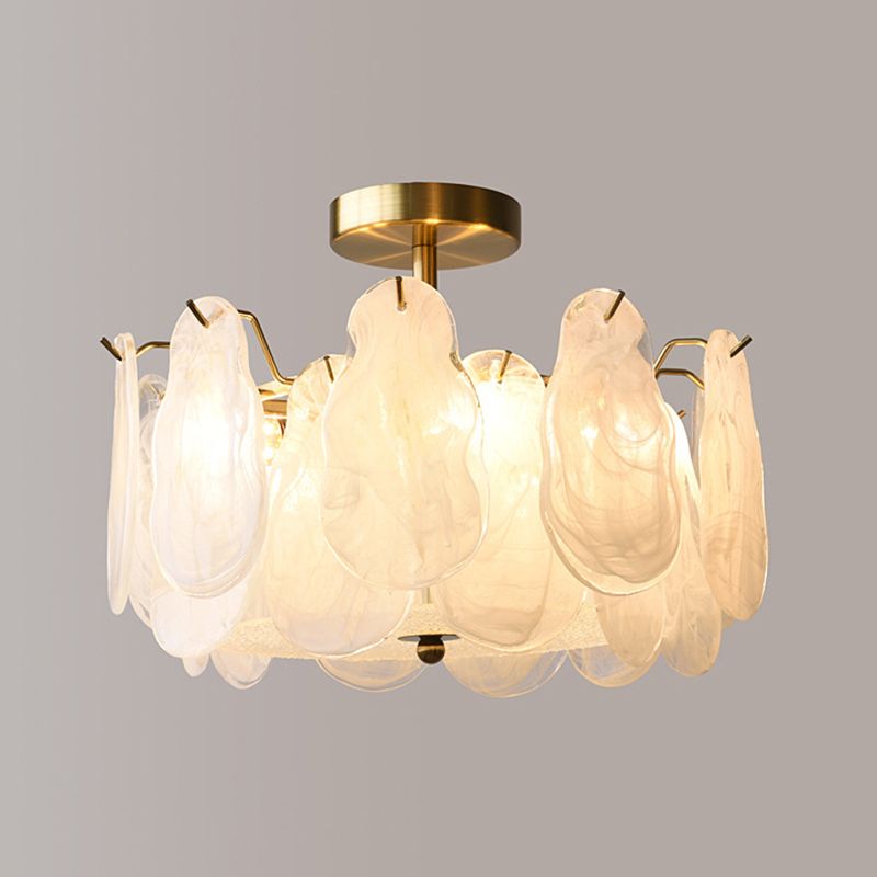 Creative Glass Ceiling Light Household Flush Mount Light Fixture for Bedroom