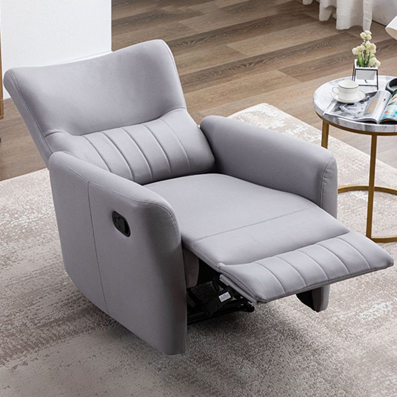 Swivel Rocker Standard Recliner Metal Frame Faux Leather Recliner Chair