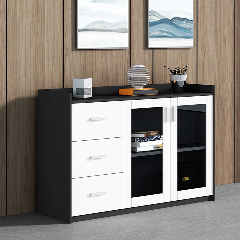 Modern White Engineered Wood Filing Cabinet for Home and Office