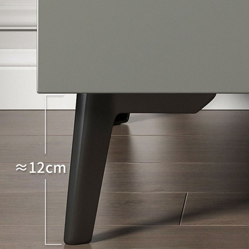 Contemporary Bed Nightstand Open Storage Night Table for Bedroom